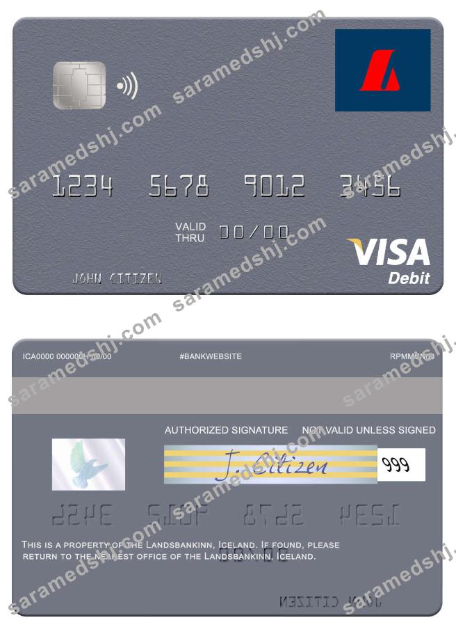 Iceland Landsbankinn visa debit card
